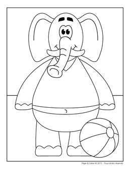 Coloriage Henri L’hippopotame, Lululuh La Libellule, Rémi L’éléphant, Spike