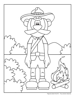 Coloriage Mandjela Shaperdy, Les Perroquets, Le Cowboy Suricate